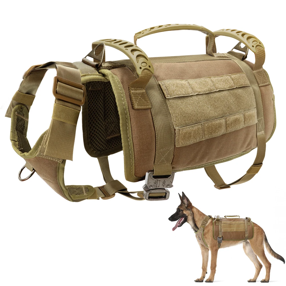 

Military Tactical Dog Harness German Shepherd Pet Dog Vest With Handle Nylon Harness Adjustable For Medium Large Dogs