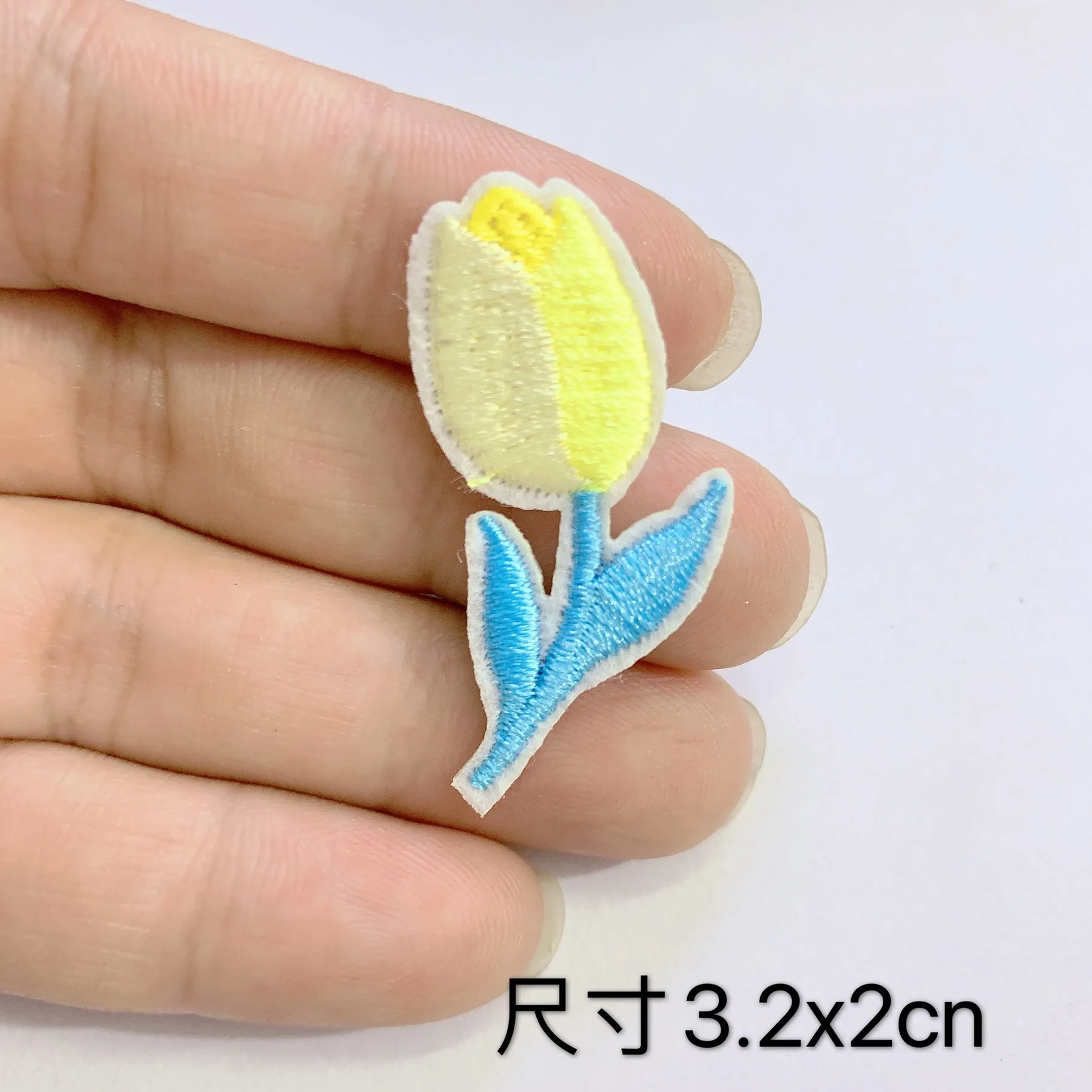 Flowers Patches Clothing Embroidered Stripes Yellow Moon Sun Badges Iron on Transfer Daisy Appliques Stickers for Clothes