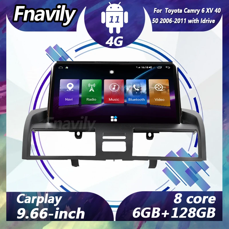 

Fnavily Android 11 car audio For Toyota Camry 6 XV 40 50 with Idrive video dvd player radio car stereos navigation GPS DSP BT