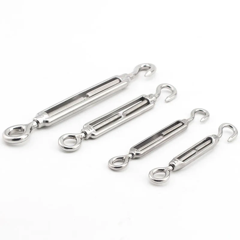 1 Chiếc M4 M5 M6 M8 M10 Inox 304 Điều Chỉnh Dây Chuyền Giàn Móc & Mắt Turnbuckle Dây Căng Thẳng thiết Bị Dòng Ốc Ô Cc Loại