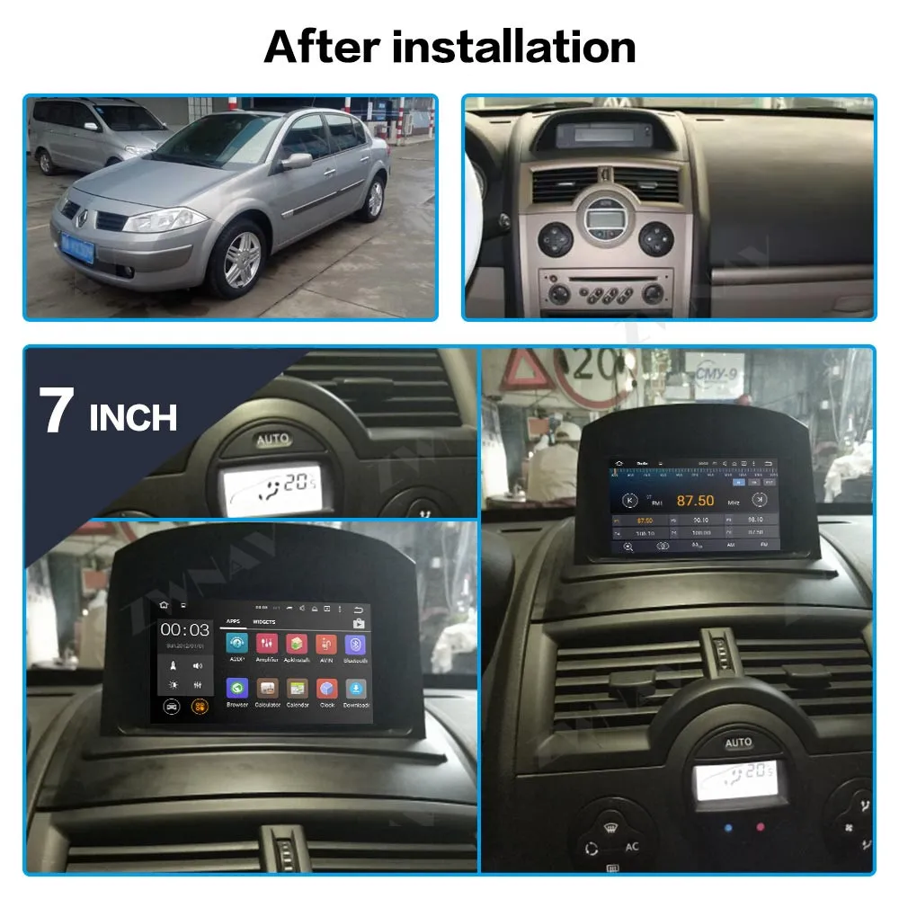 2002 2003 2004 2005 2006 2007 2008 For Renault Megane 2 Fluence Android10 Multimedia player Video Audio Radio GPS Navi Head Unit