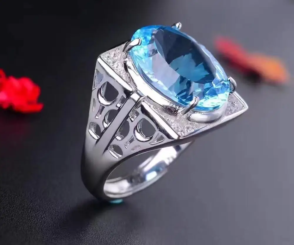 

Man Ring Natural And Real Topaz Man Ring Wedding Engagement Topaz Ring Fine Jewelry Wholesale 925 sliver Ring