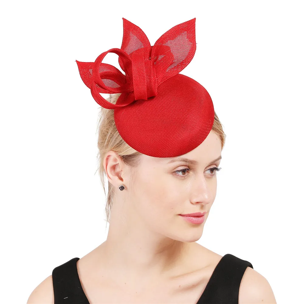 Lila Nachahmung Sinamay Fascinator Kopf bedeckung für Kentucky Derby Kirche Hochzeits feier Rennen Frauen Braut ereignis Anlass Hut – Detail 10