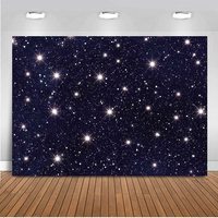 Night Sky Star Universe Space Theme Starry Photography Backdrop Galaxy Stars Children Boy Birthday Party Photo Background Shower