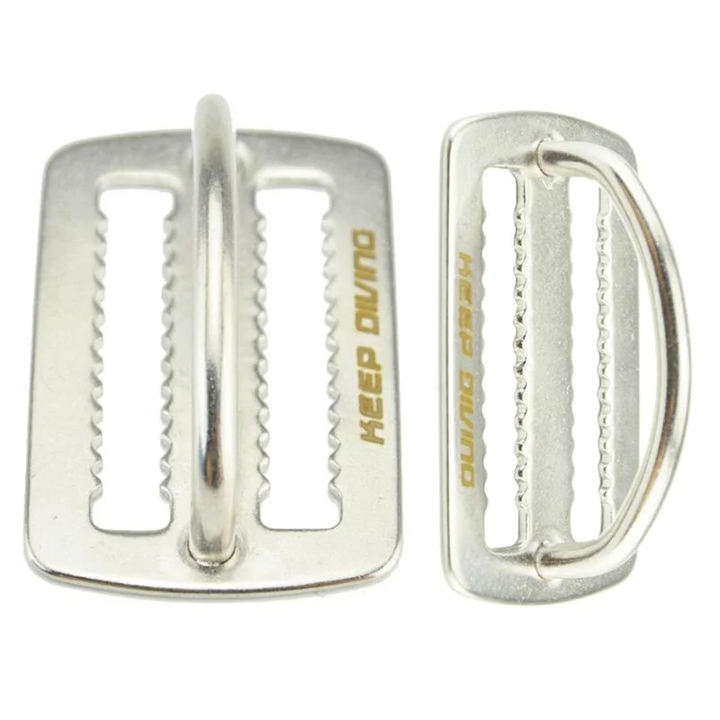 Stainless Steel Diving Weight Belt Slide Keeper D Ring Webbing Harness Belt Retainer Stopper Freediving Accessories New