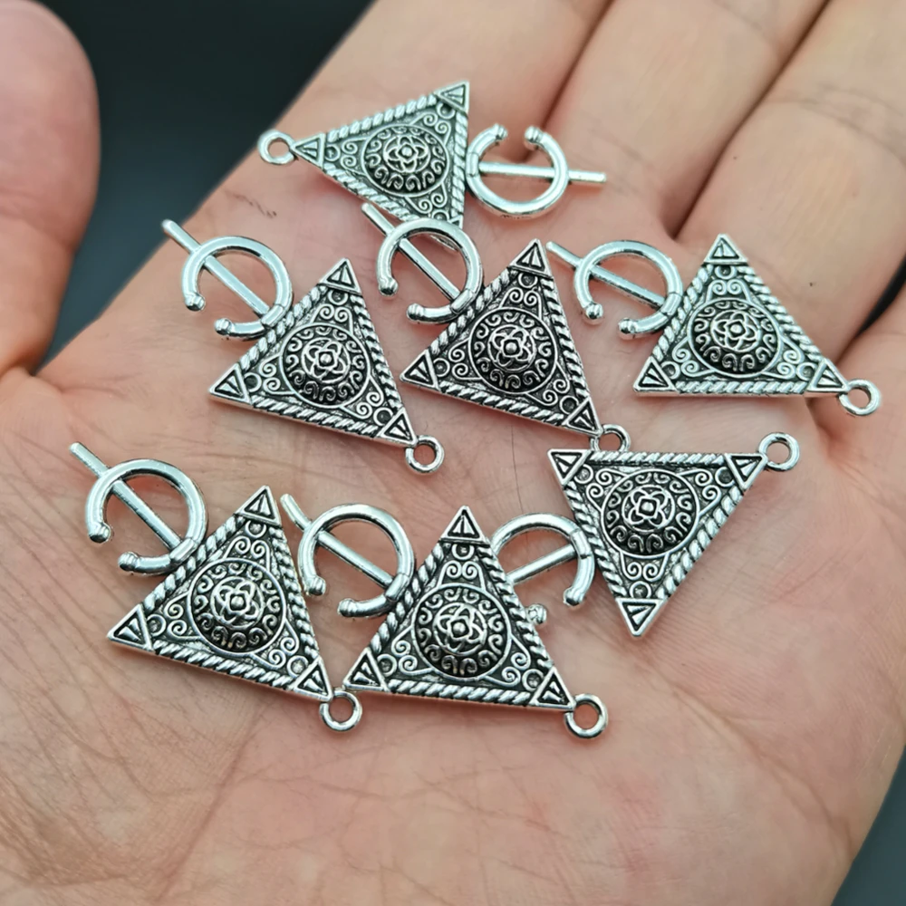 Antiquing 10pcs Geometry Charm Pendants Earring Accessories Triangle Charms For Jewelry Making