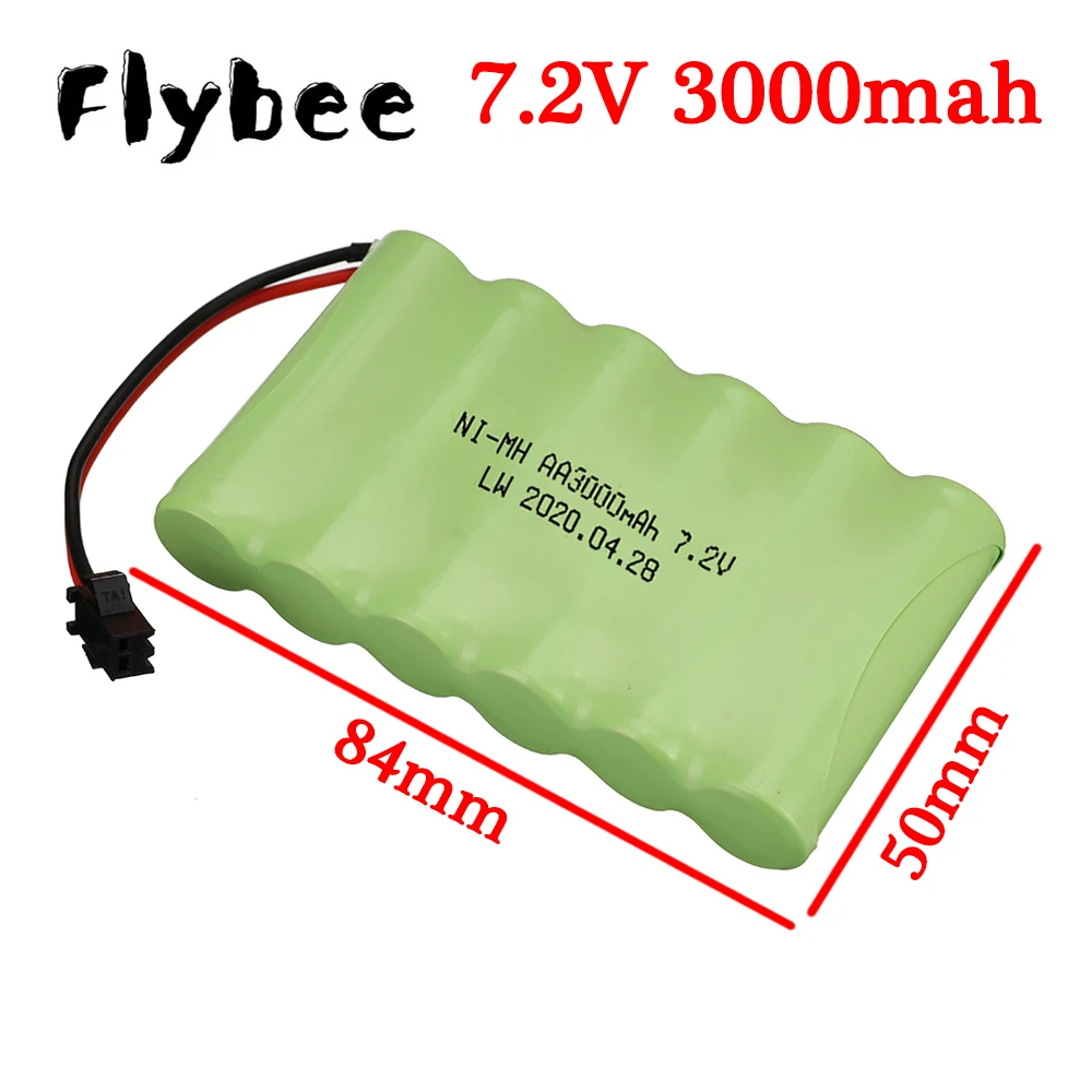 (SM 플러그) Rc 장난감 자동차 탱크에 대 한 7.2v 3000mah 충전식 배터리 로봇 총 AA 니켈 수소 배터리 Rc 보트에 대 한 7.2v 배터리 팩