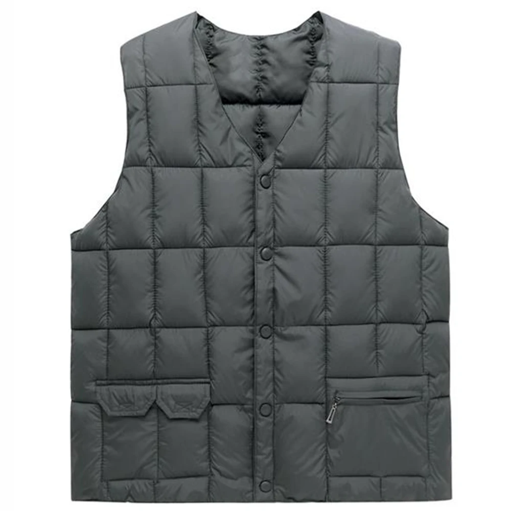 Cotton Padded Vest For Men Winter Thick Warm Streetwear Parka Sleeveless Jacket Casual Button Male Travel Gilet Waistcoat Xl-6xl