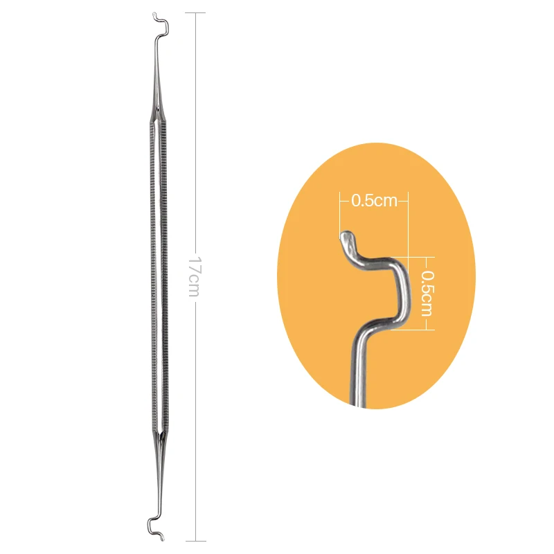2pc Double Head Dental Oral Care Orthodontic Module Ligature Tie Placer Placement Convinient Usage Tool for Dental Clinic