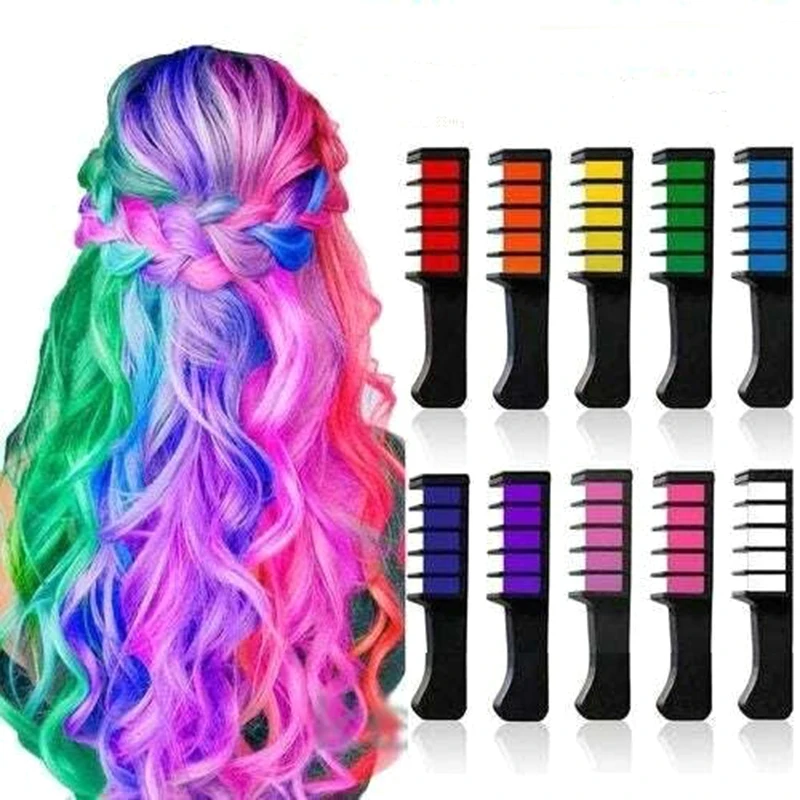 Hot Sale 1PC Disposable Temporary Dye Stick Mini Hair Dye Comb Hair Dye Chalk Make Up Hair Dye Brush