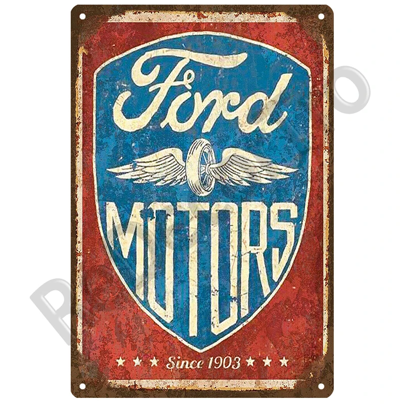 Ford Mustang Retro Decorative House Metal Sign Plate Posters On The Wall Tin Sign Vintage Poster Decor Wall Art Room Decoration