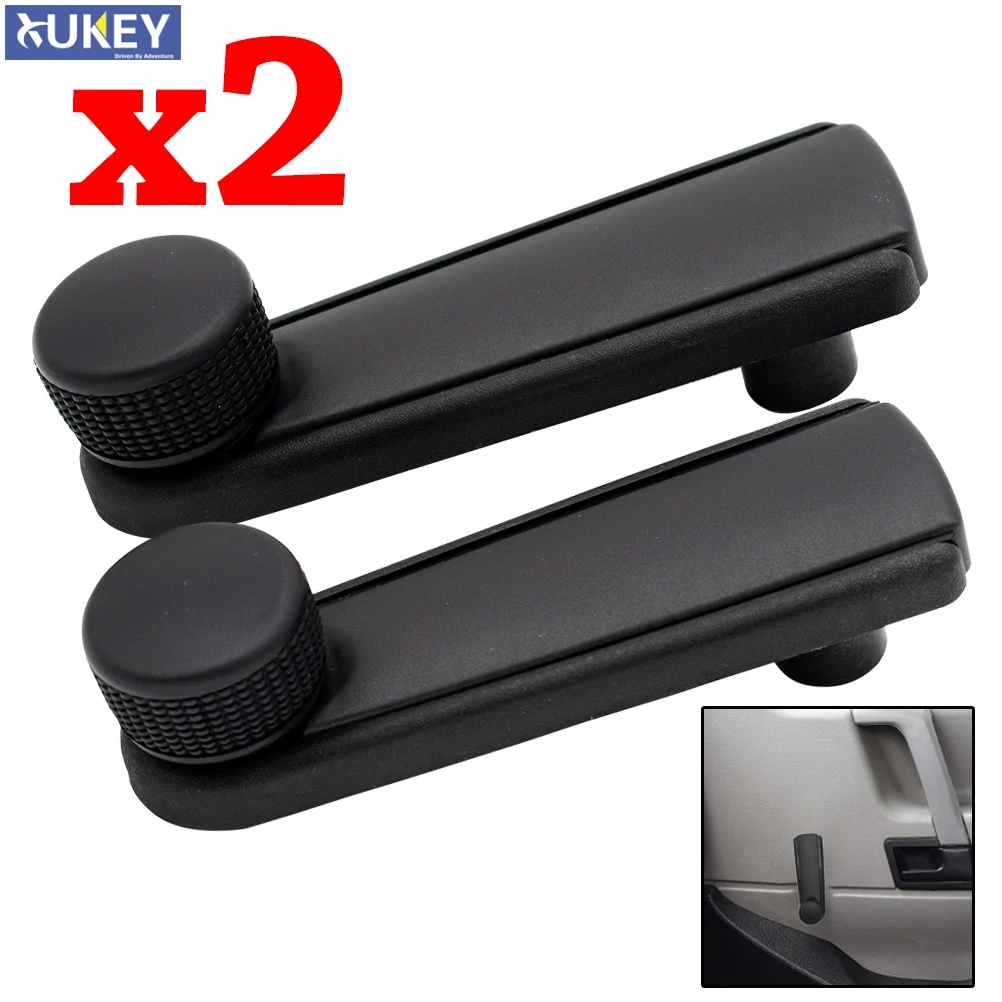 2PCS Window Winder Crank Handle Regulator Cover 357837581 For VW T4 1990-1994 Transporter Carrado 1984-1992 Passat 1982-1992