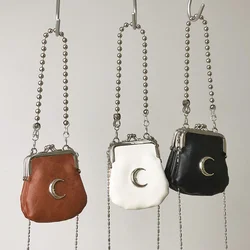 PU Leather Women moon Small Shoulder Bag Fashion Chain Female Shell Crossbody Bags Retro Design Ladies Mini Coin Purse Handbags