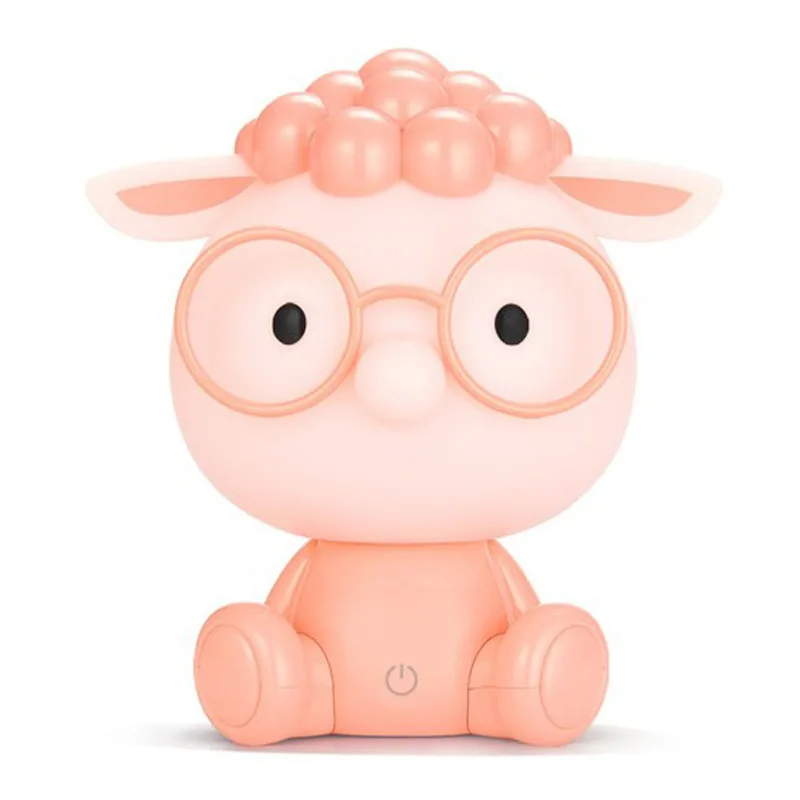 

Spectacled Sheep Touch Night Lights Kids Rooms Children Lamp Sleep Light USB Night Light Cartoon Night Lamp Baby Feeding Bedroom