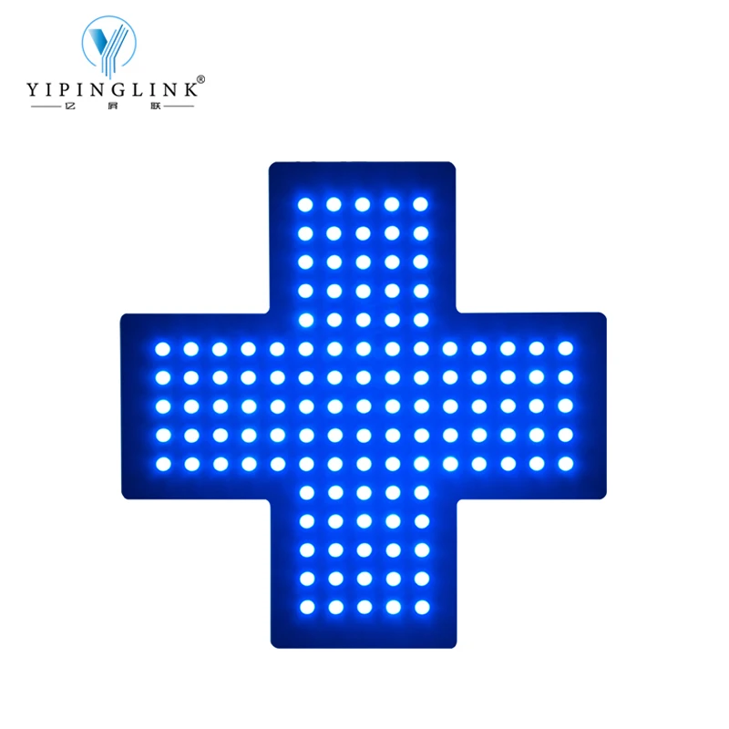 

Blue Color Flashing Pharmacy LED Cross Sign For Drugstore Medical Store Vet Shop