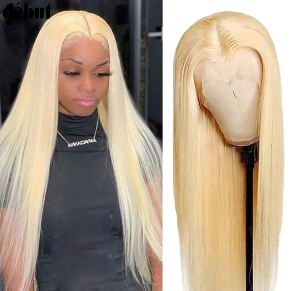 Debut Pre-Plucked Lace Front Human Hair Wigs Brazilian Remy Human Hair Wigs For Women TT1B/613 Ombre Blonde Lace Closure Wigs