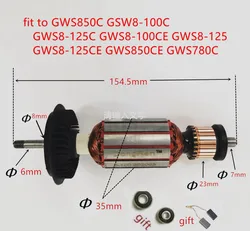 AC220-240V Armature Rotor Motor for BOSCH GWS850C GSW8-100C GWS8-125C GWS8-100CE GWS8-125 GWS8-125CE GWS850CE GWS780C