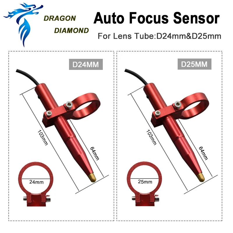 Auto Focus Focusing Sensor Z-Axis Lens Tube For Automatic Motorized Up Down Table Suitable CO2 Laser Engraving Cutting Machine