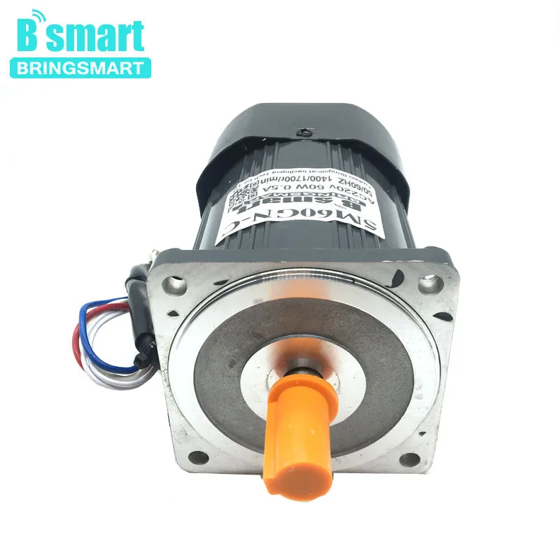 Bringsmart  60W 1400RPM/2800RPM Electric Motor 220V High Speed AC Motor With Speed Control CW/CCW Long Life Large Power Motor