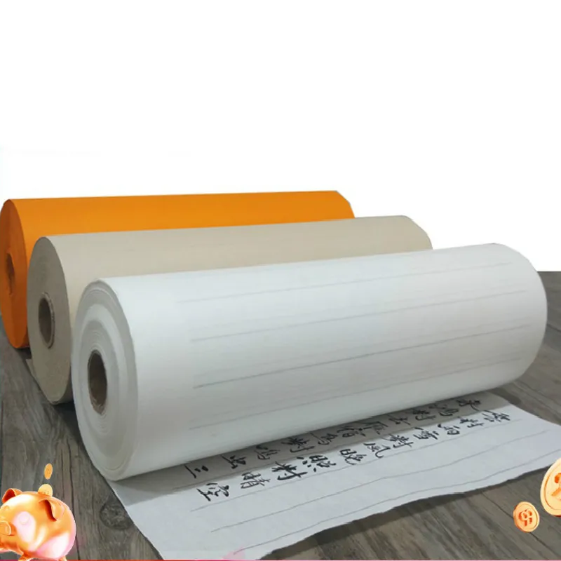 Calligraphy Paper Rolling Xuan Paper Chinese Half Ripe Rice Papers for Painting Calligraphy Rice Papers with Grids Carta Di Riso