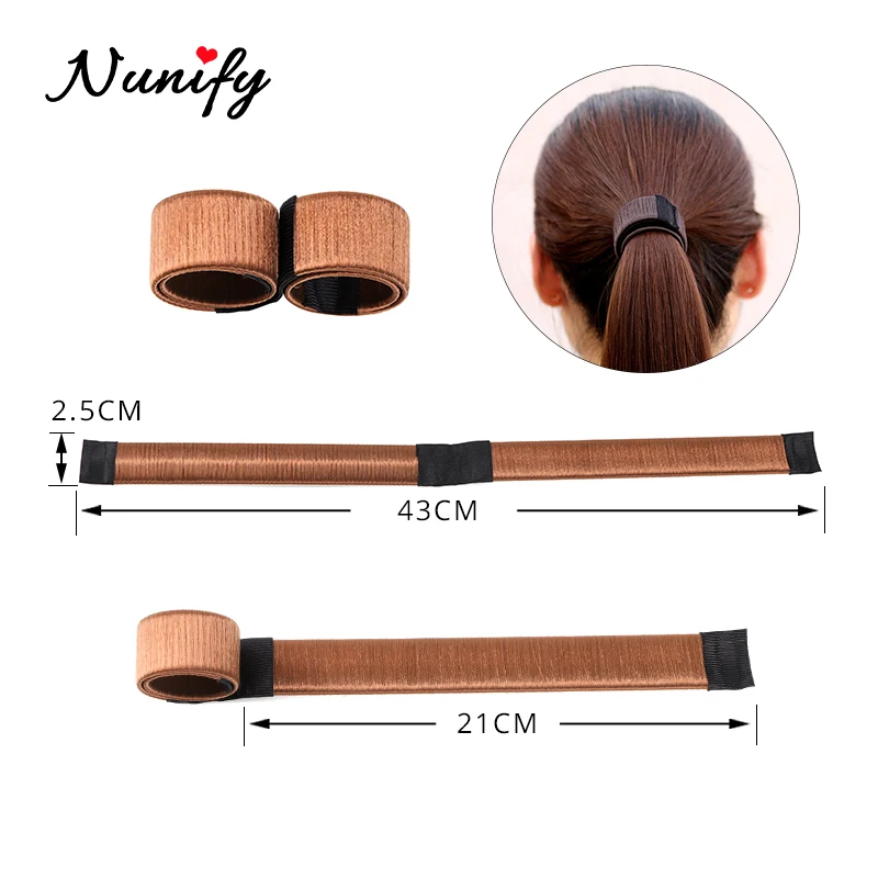 Nunify New Women Hair Bun Maker Easy Magic Donut Styling Band Twist Updo Holder Diy Tool Hair Styling Tool Braid Holder