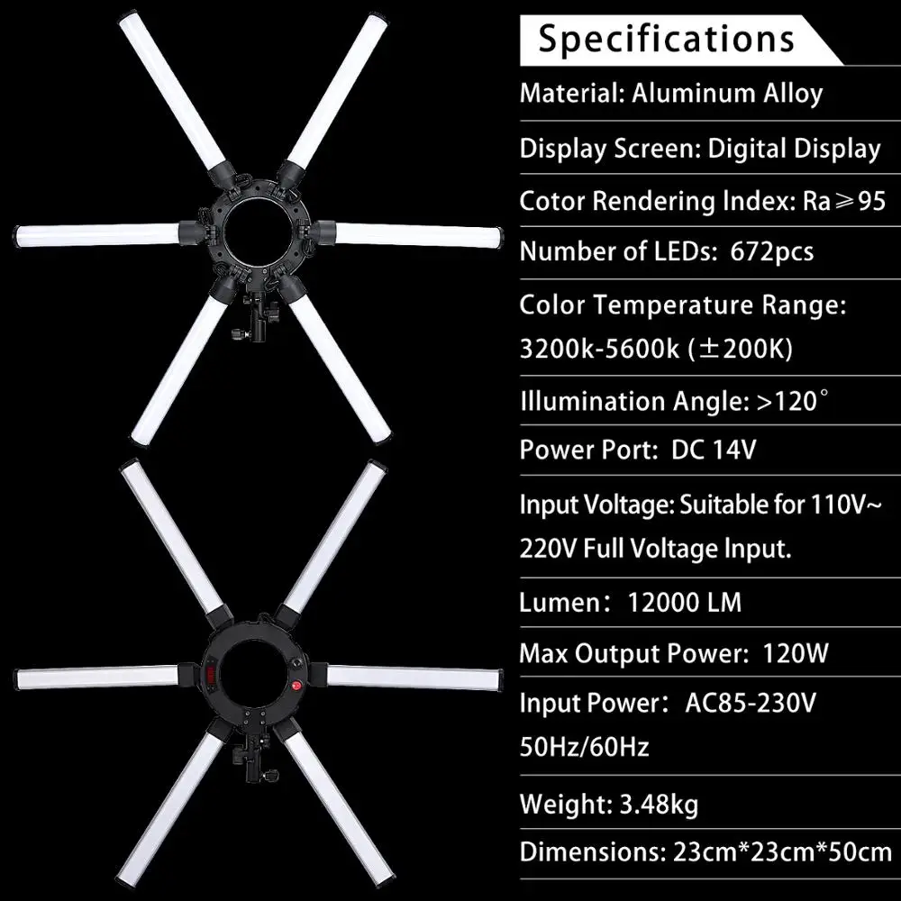 Fusitu 35 Inch Photography Light Led Star Lamp Video Photo Ring Light with Tripod For Camera Youtube Makeup