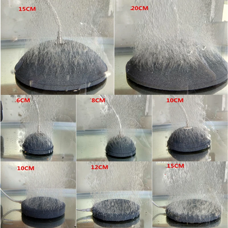 8/10/12/15/20CM Bread Type Bubble Stone Aerator for Aquarium Fish Tank Pump Hydroponic Oxygen Plate Mini Air Pump Accessories