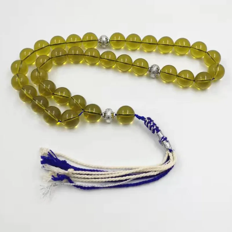 Tasbih Muslim Bracelets Ambers Color Resin Islam Rosary handmade Kuwait 2021 Fashion jewelry 33 45 51 66 99 prayer beads Misbaha