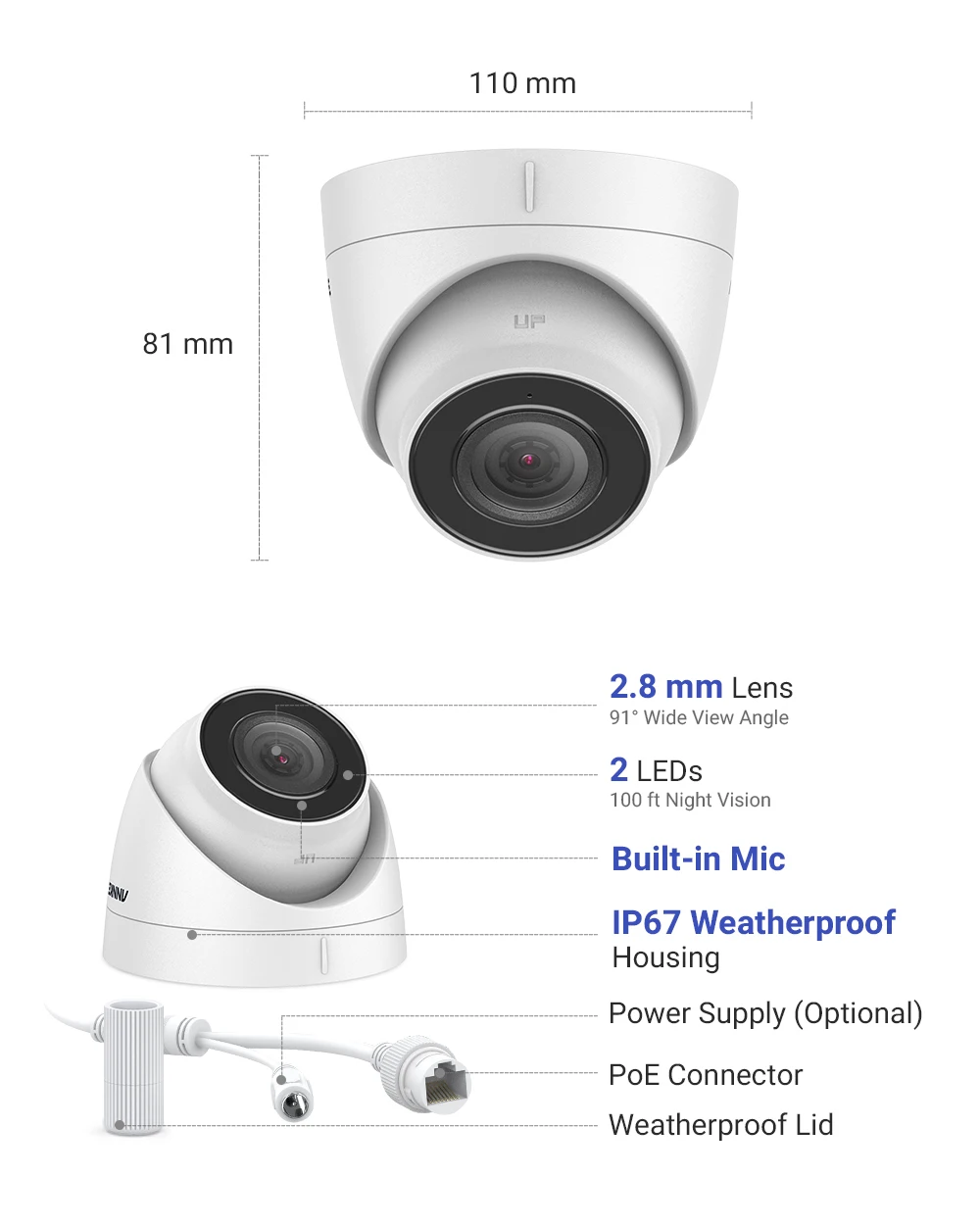 Imagem -06 - Annke 16ch Fhd 5mp Poe Sistema de Segurança de Vídeo H.265 Mais 8mp Nvr com 16x 5mp Câmeras Poe Vigilância à Prova de Intempéries com Registro de Áudio