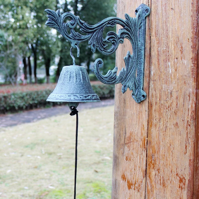 Large American European Style Antique Cast Iron Doorbell Bell in Front of the Door Courtyard Decoration