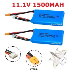 3S 11.1 v 1000mAh/1500mAh bateria Lipo dla XK X450 FPV części zamienne do zdalnie sterowanego drona 11.1 v akumulator Lipo bateria Lipo XT30