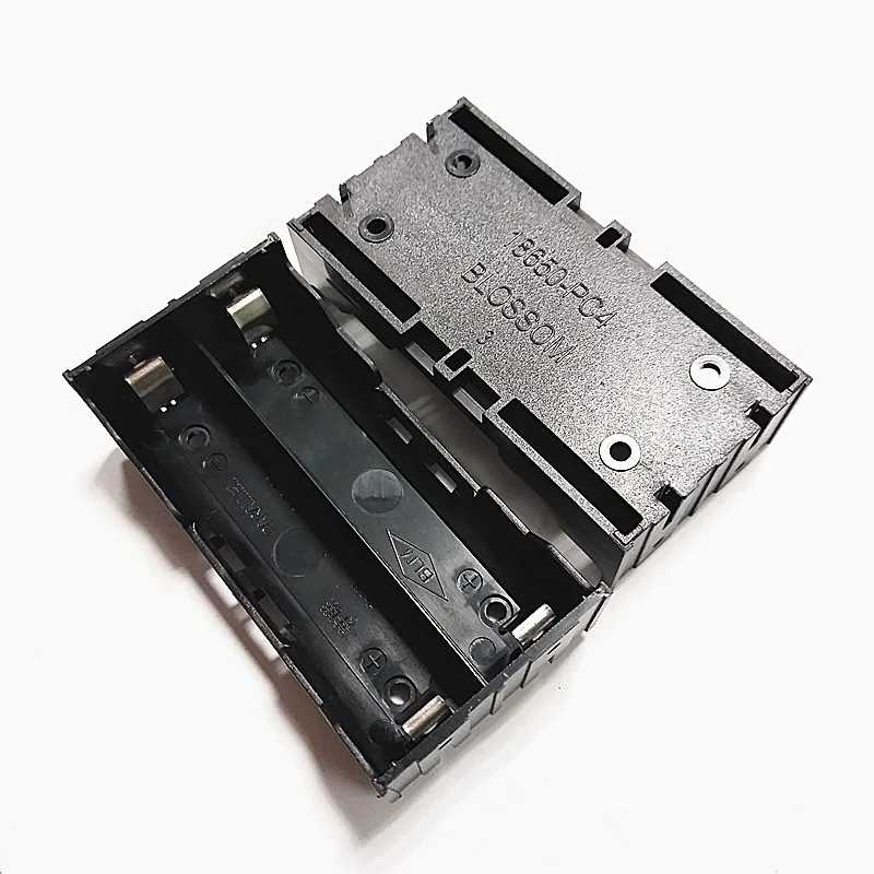2 x 18650 Batteries Holder Storage Box Case Shell 2 Slots Way DIY Rechargeable 18650 Battery Clip ABS Cover Container With Pins