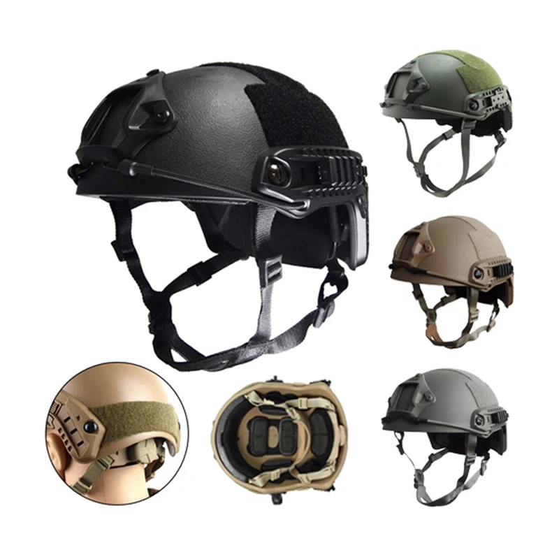 Lightweight Protective Paintball Wargame Helmet, Army Airsoft MH Tactical FAST Helmet, Protective Goggle, High Quality