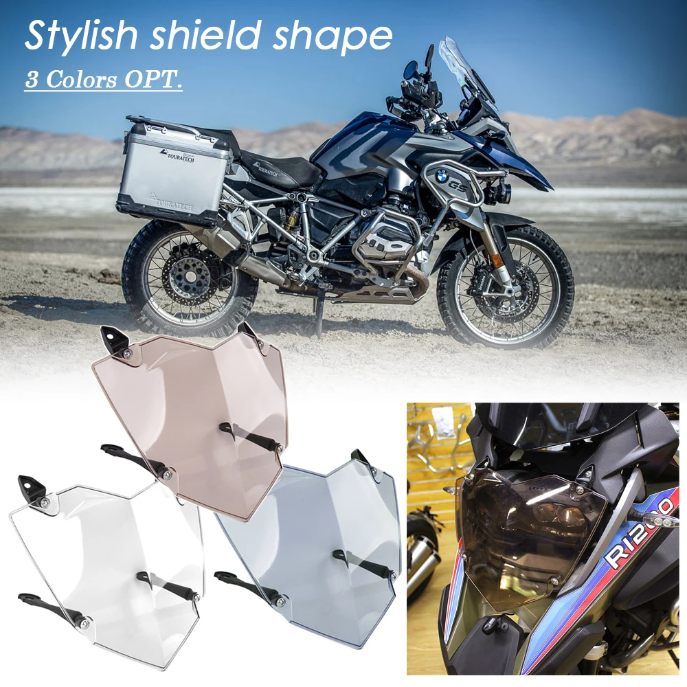 For BMW R1200GS R 1200 GS LC ADVENTURE ADV 2013 2014 2015 2016 2017 2018 Motorcycle Headlight Guard Cover Protector Transparent