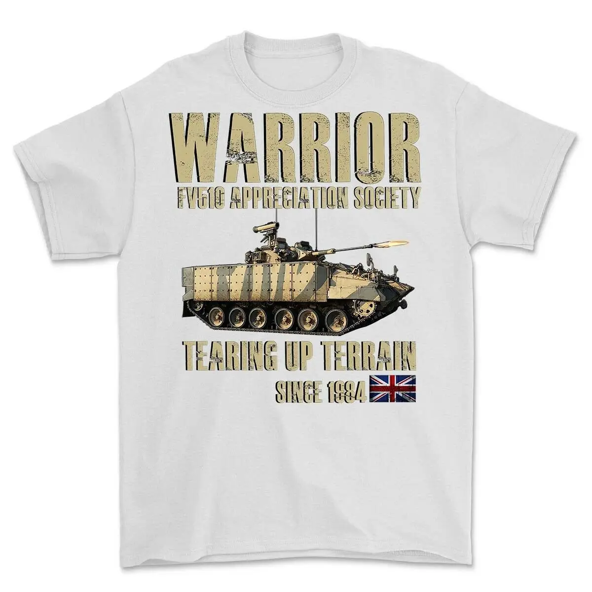 WARRIOR FV510 Tearing It Up Since 1984 Printed T-Shirt Short Casual 100% Cotton Shirts