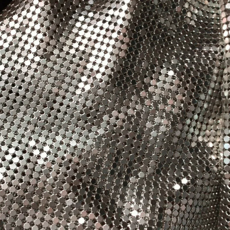 45 x 150 / 75 X150 cm Sparkly Metal Mesh Fabric Chainmail Jewelry Making Metal Mesh Fabric