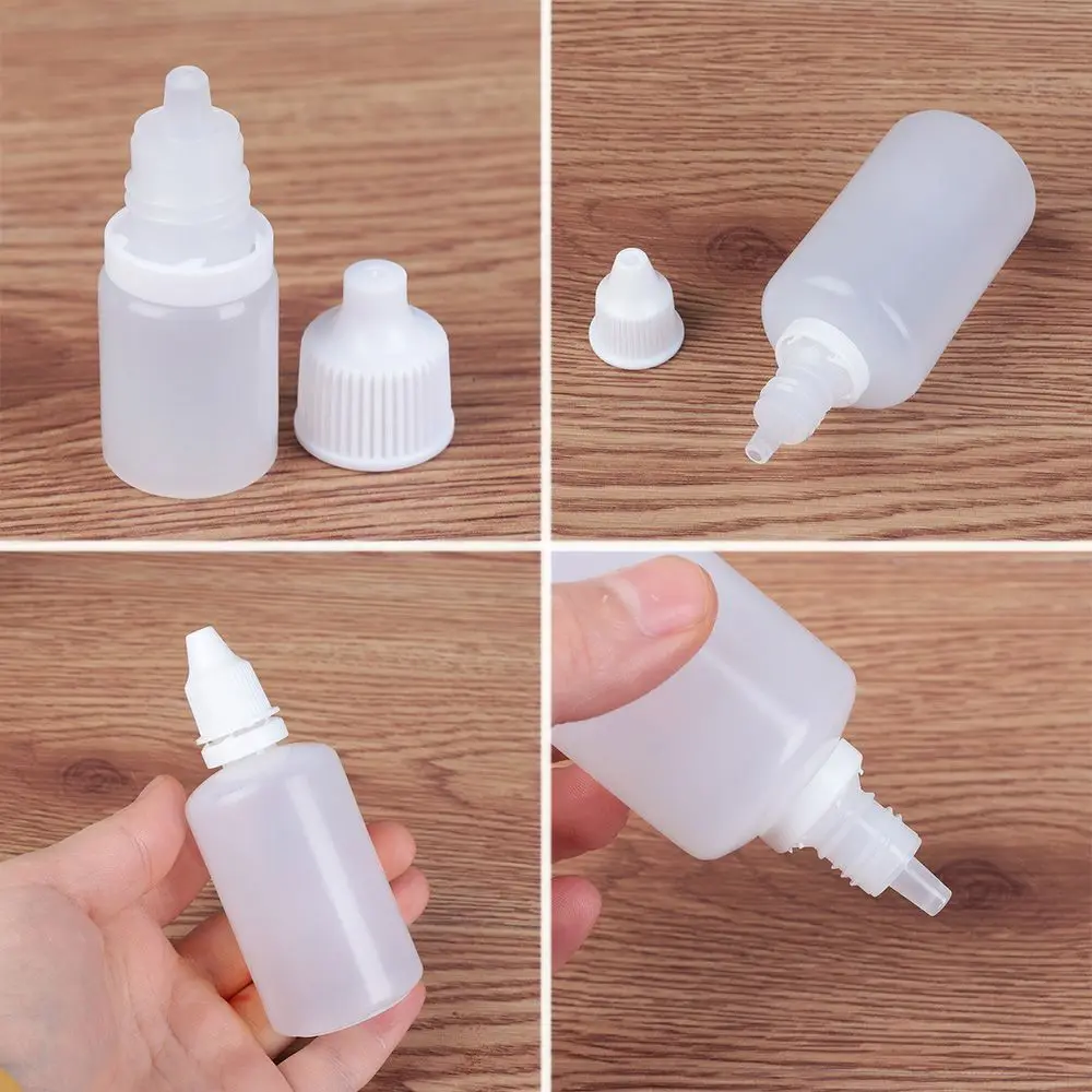 1/5pcs 5/10/15/20/50/100ml Reuse DIY Eye Dropper Scrapbooking Squeeze Bottle Glue Applicator Paper Quilling Empty Plastic