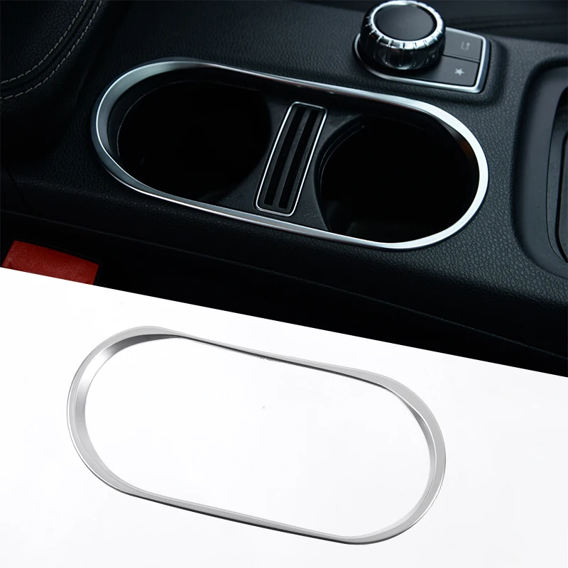 

Car Interior Console Water Cup Holder Frame Trim Cover Styling Cover Fit For Mercedes Benz CLA C117 W117 GLA Class A B 2014-2016