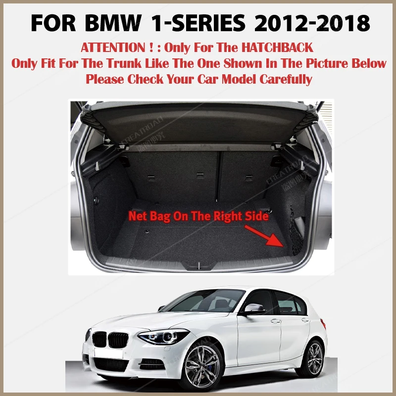 Car Trunk Mat For BMW 1 Series F20 Hatchback 2012 2013 2014 2015 2016 -2018 Cargo Liner Carpet Interior Parts Accessories Cover