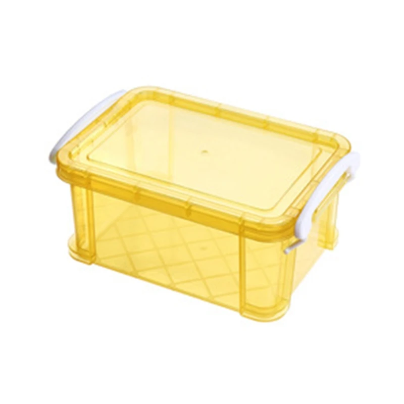 Transparent Index Card Holder Removable Snap-tight Lid Notecard Collection Box Flash Cards Organizer for Office School