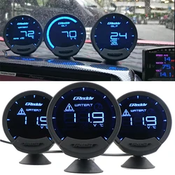 GREDDi Sirius LCD Racing Gauge Turbo-gauge Boost speed Water Temp Oil Temp Press Fuel Ratio Meter Tachometer Volts 7 Color