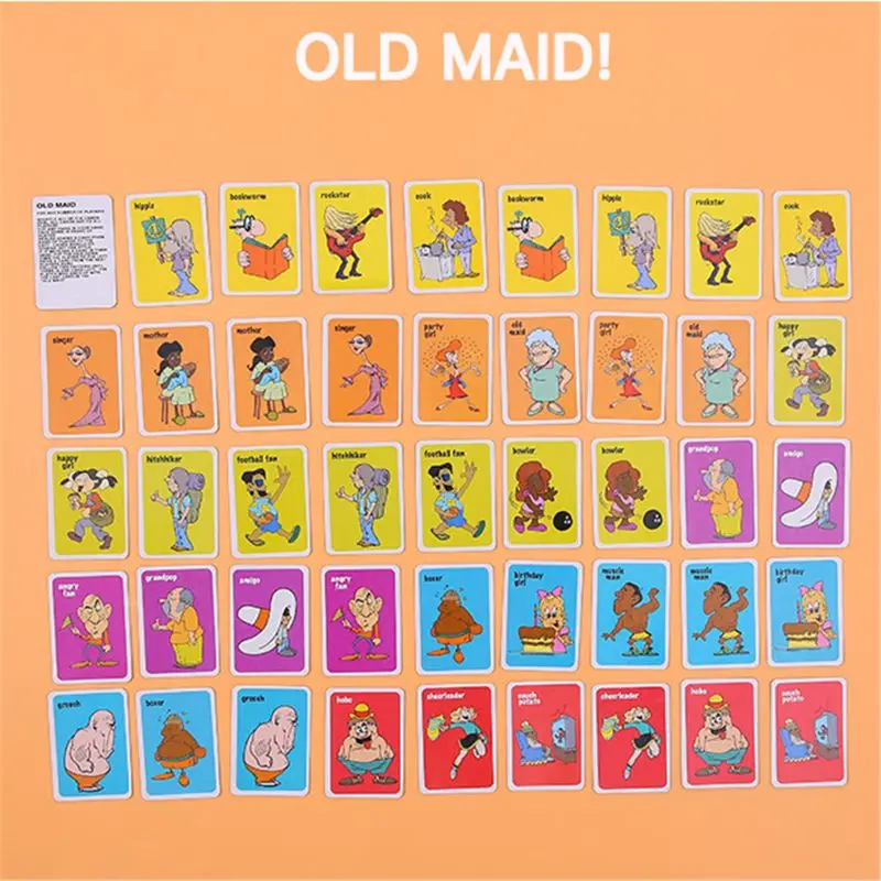 C5AF Kids Card Games Set Old Maid, Go Fish, Hearts Eights Family Party Favor