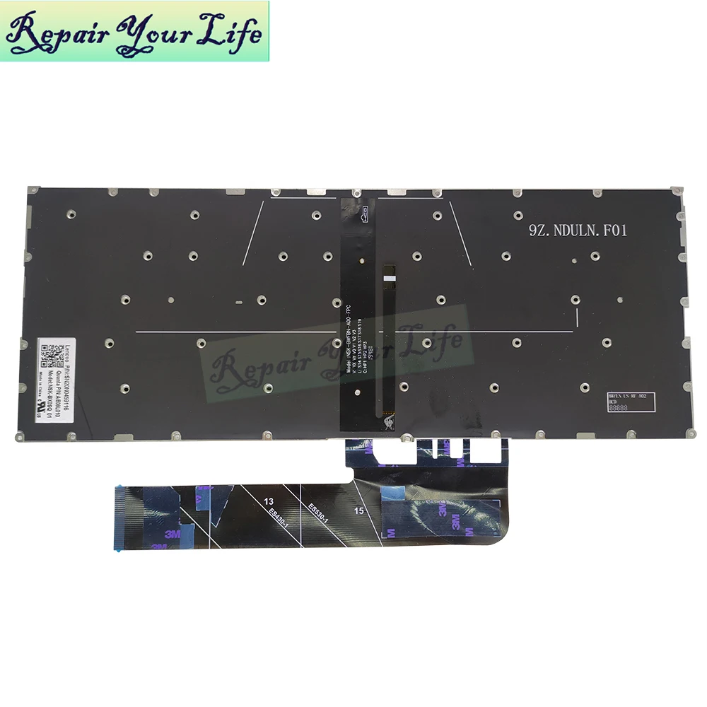 Imagem -06 - Teclado de Retroiluminação para Lenovo Yoga 53014 530-14ikb 530-14arr C640-13iml Flex 6-14arr Sn20n04591 Reino Unido Francês Azerty