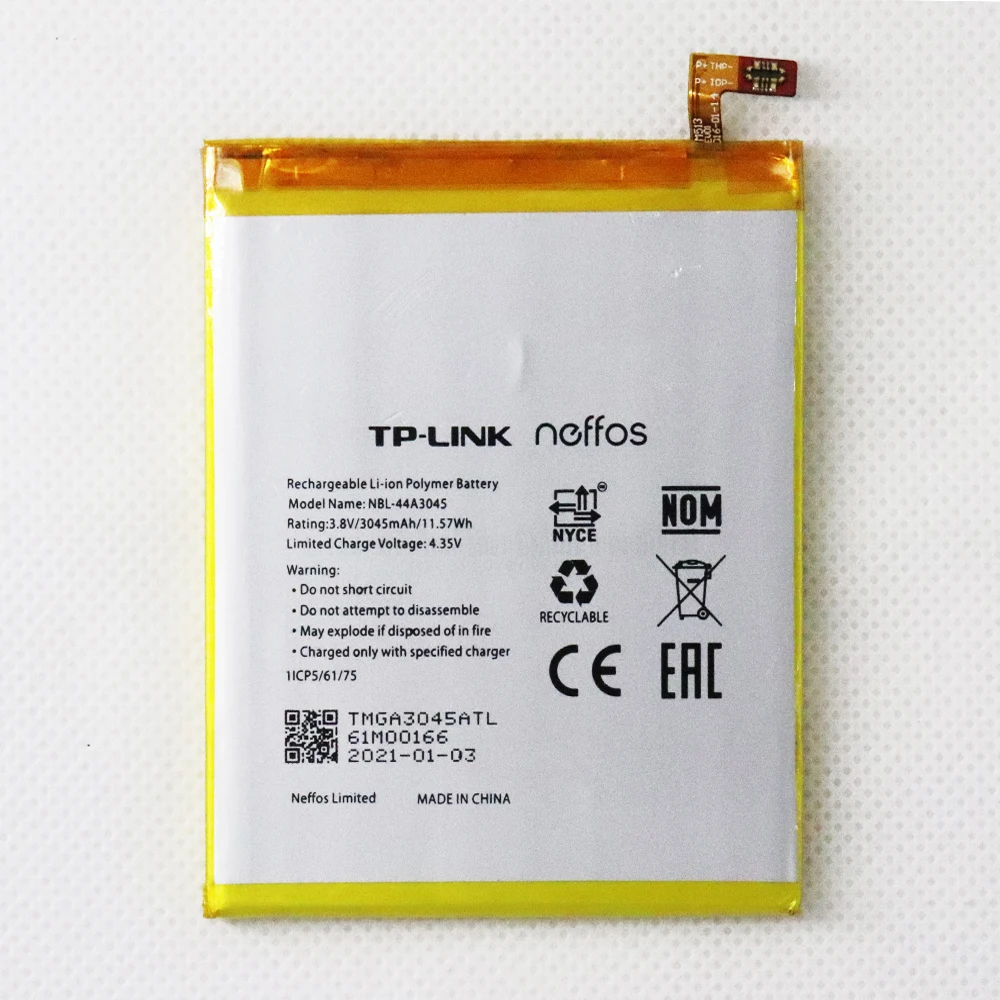 

Original 3.8V 3045mAh NBL-44A3045 For TP-Link Neffos C5 Max TP702A TP702B TP702C TP702E Battery +Tools