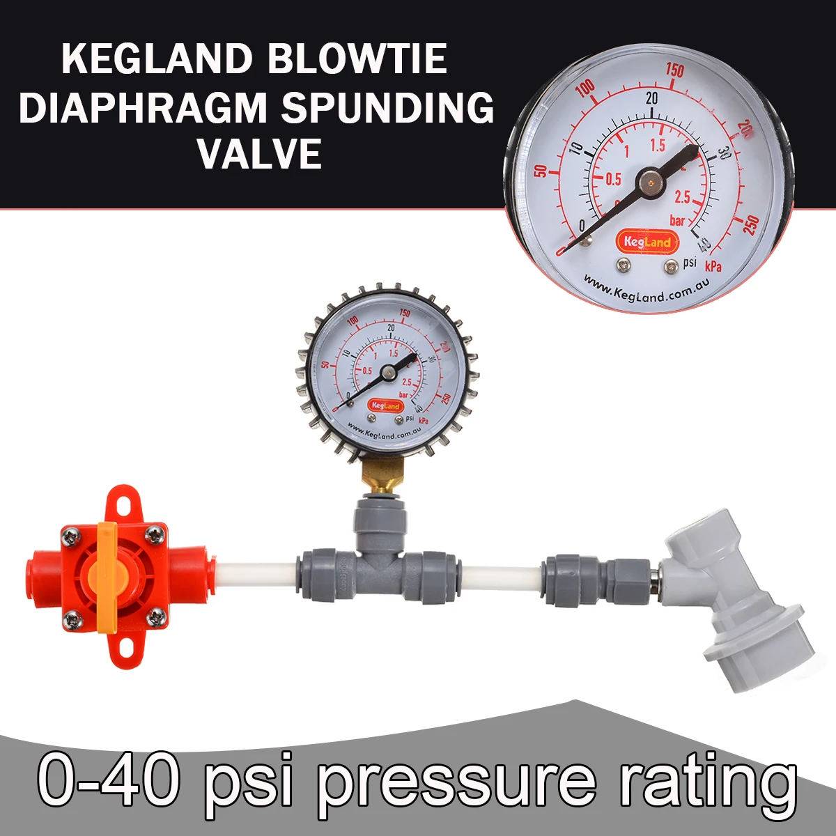 KegLand Blowtie Complete Kit(Diaphragm Spunding Valve) Beer Brewing