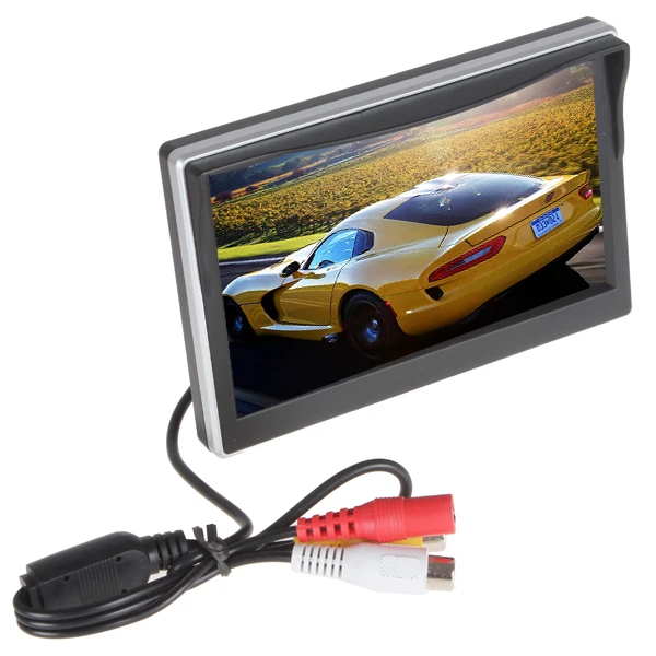 5 Inch TFT-LCD Digitale Car Rear View Monitor Lcd Display Voor Vcd/Dvd/Gps/Camera Met Front membraan