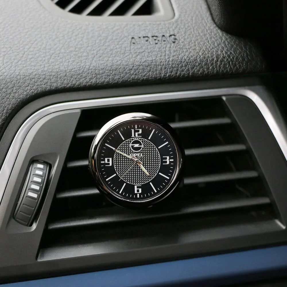 For Opel OPC Astra J H G K Insignia Corsa D B E Mokka Vectra Auto Watch Outlet Dashboard Car Clock Air Clip Interior Accessories