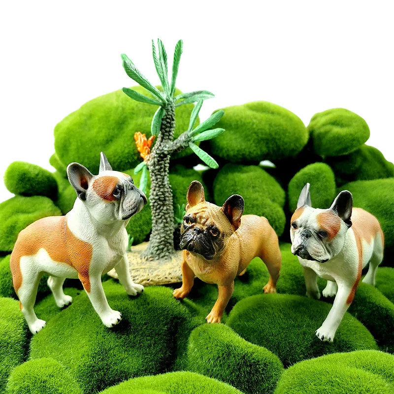 New Farm Lovely Dog Simulation Bulldog figurine Animal model Diy home decor miniature fairy garden decoration accessories modern