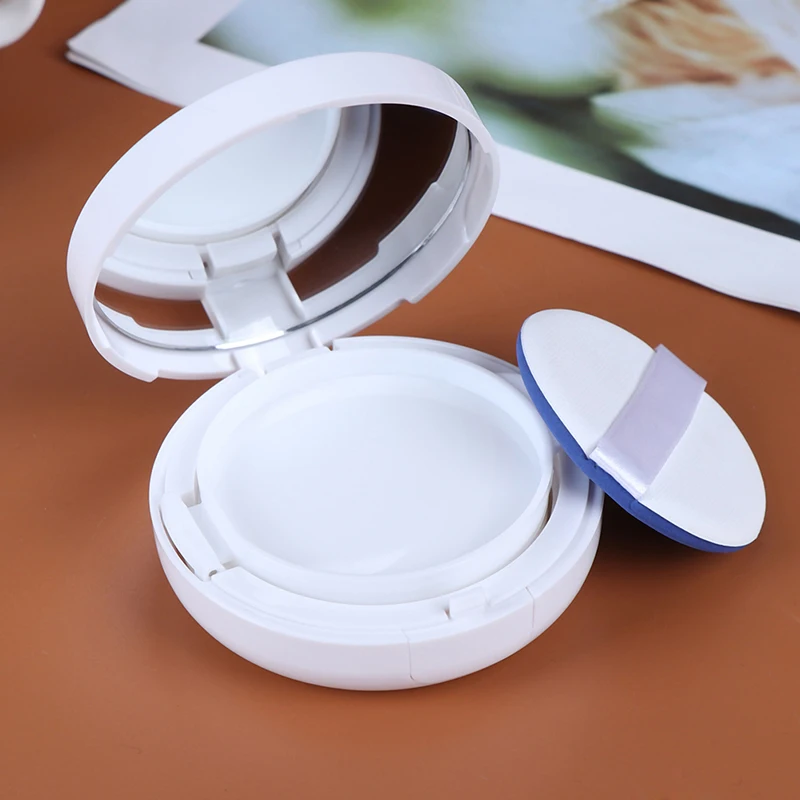 ครีมคอนเทนเนอร์ Dressing พร้อม Air Cushion ฟองน้ำแป้งพัฟและกระจกชุดเดินทาง 15ml DIY Air Cushion กล่องพัฟ BB