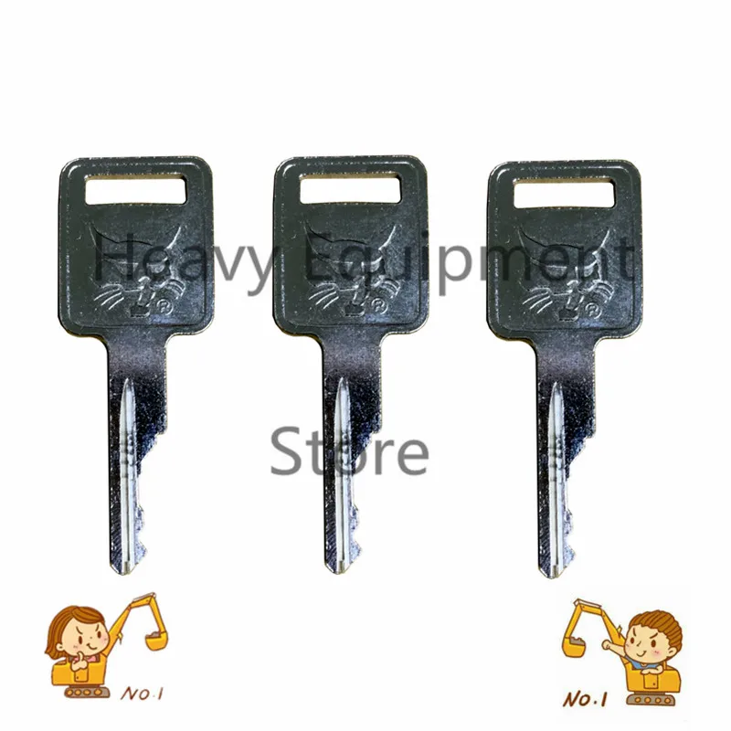 

(3) Ignition Key For Bobcat Skid Steer Loaders and Mini Excavators 6693241 D250 Free Shipping